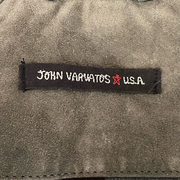 John Varvatos Star USA Suede Leather Blazer Jacket Cowskin Lambskin Gray Medium - Picture 15 of 16